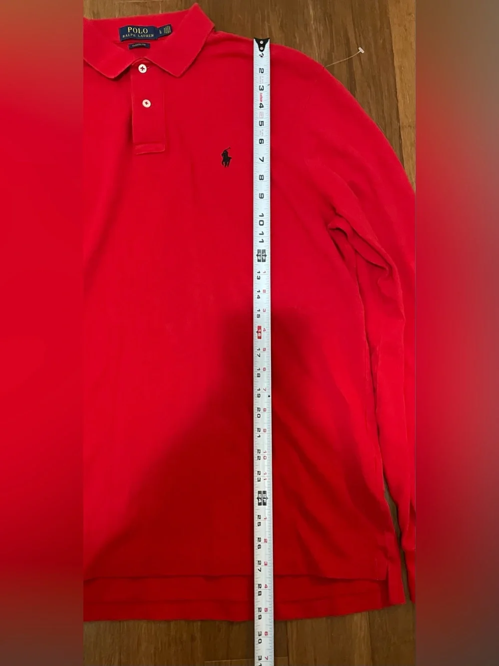 Ralph Lauren Men’s Bright Red Long Sleeve Polo